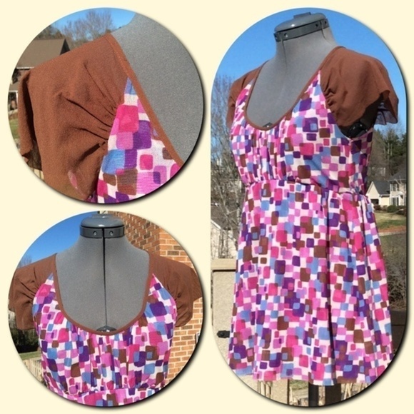 FREE PEOPLE Abstract Print Sheer Dress Size M - Picture 3 of 4